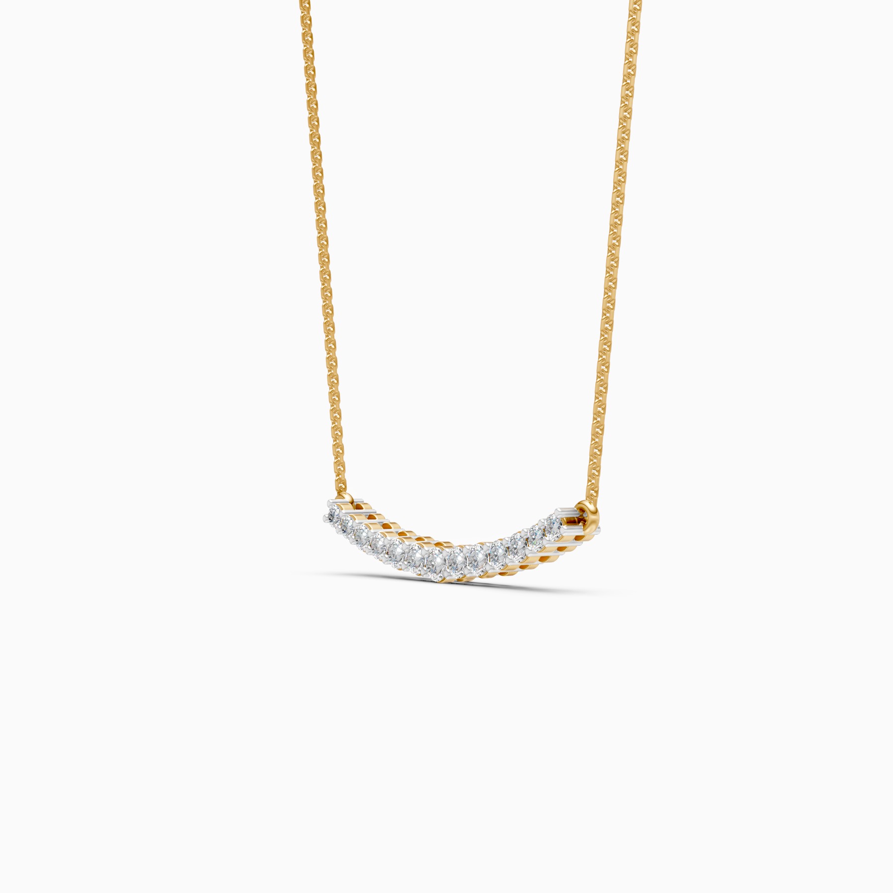 Dainty Lab Grown Diamond Bar Necklace